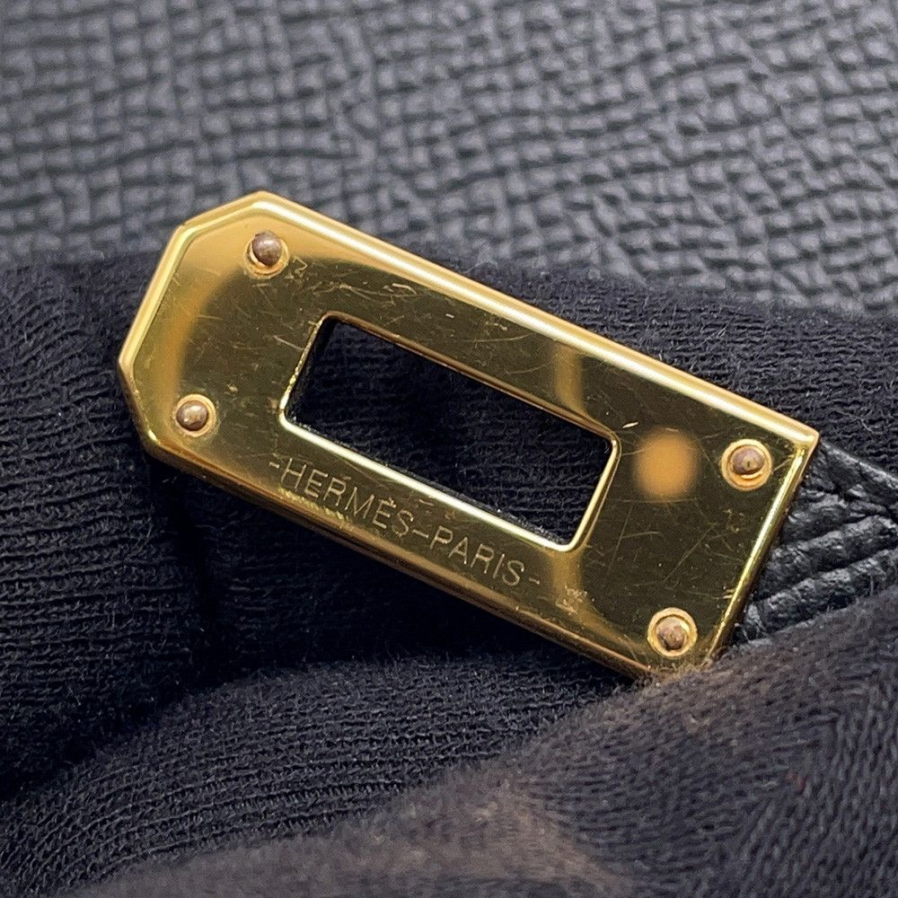 Hermes Wallet Kelly Long Black Gold Epsom — view 8