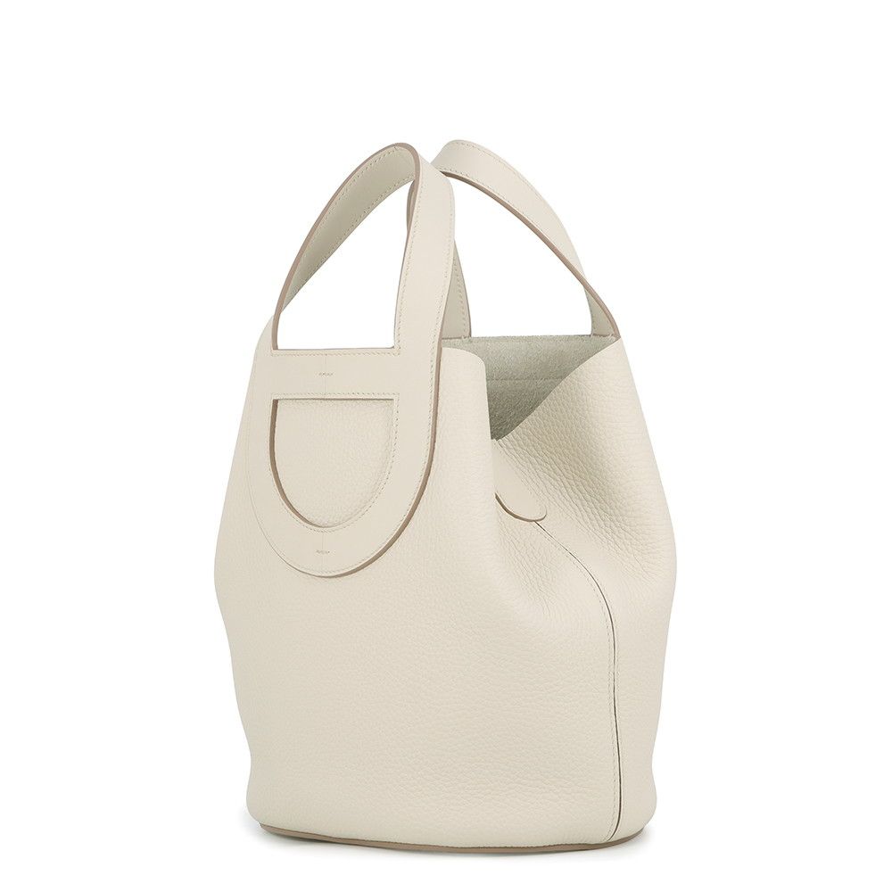 Hermes Tote Bag in the Loop 23 Beton Gold Taurillon Clemence Swift — view 2
