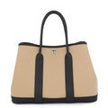 Hermes Tote Bag Garden Party TPM Trench Black Silver Toile Officier Negonda