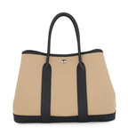 Hermes Tote Bag Garden Party TPM Trench Black Silver Toile Officier Negonda