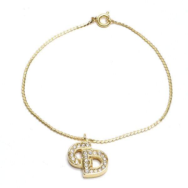 Dior CD Logo Bracelet Metal Gold