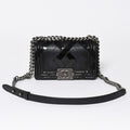 Chanel Boy Chain Shoulder Bag Black