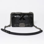 Chanel Boy Chain Shoulder Bag Black