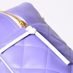 Chanel Boston Bag Sports Line Quilted Purple Gold — view 8