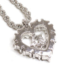 Dior Trotter Logo Heart Necklace Metal Silver — view 4