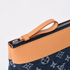 Louis Vuitton Handbag Clutch Pochette Voyage Monogram Denim — view 6