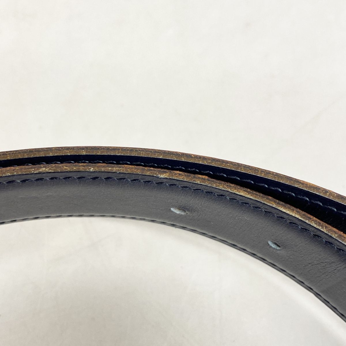 Hermes Belt Constance Box Calf Barenia Fauve Blue Navy Silver — view 3