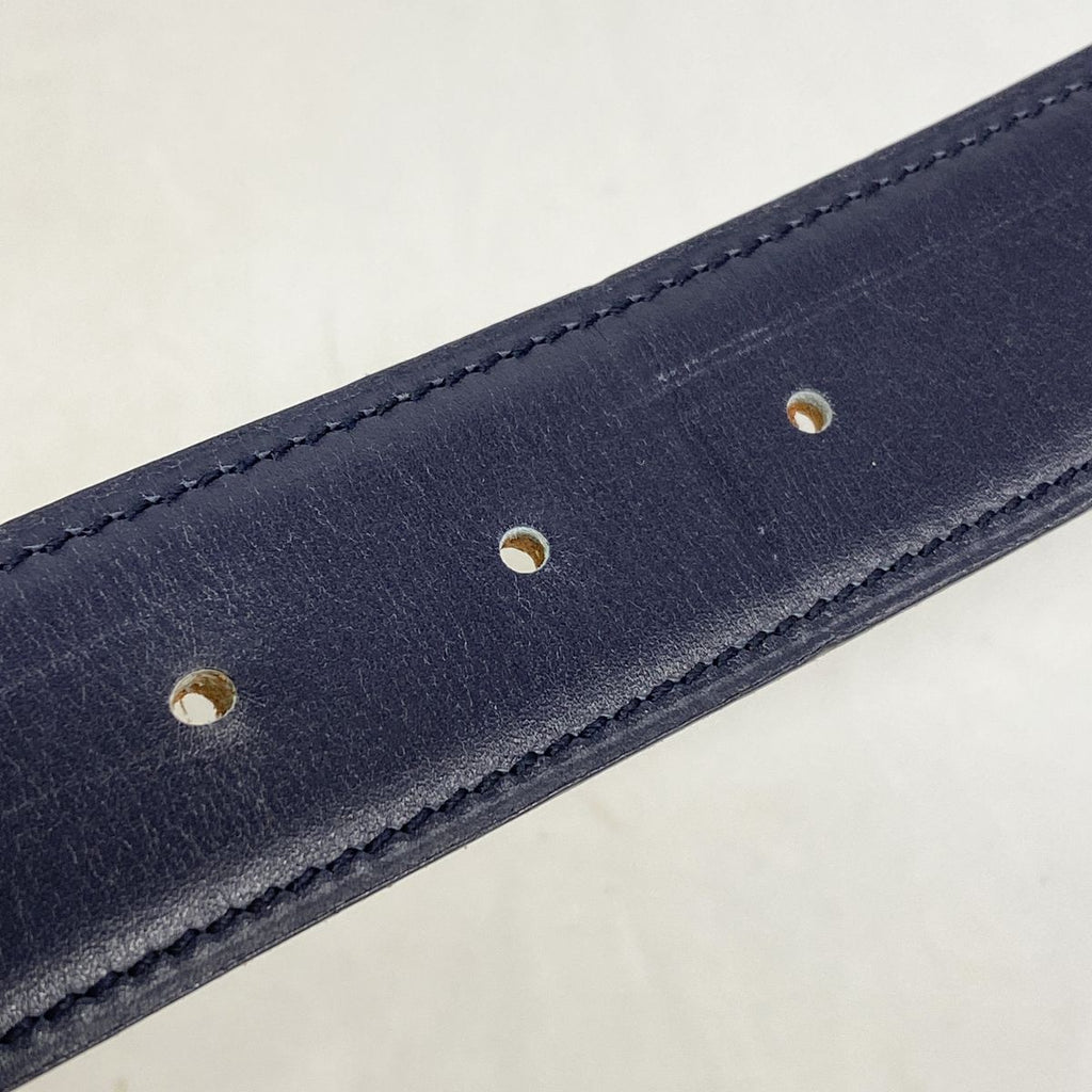 Hermes Belt Constance Box Calf Barenia Fauve Blue Navy Silver — view 4