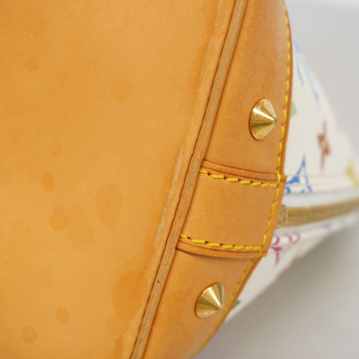 Louis Vuitton Handle Monogram Multicolor Alma PM Blanc Handbag — view 6