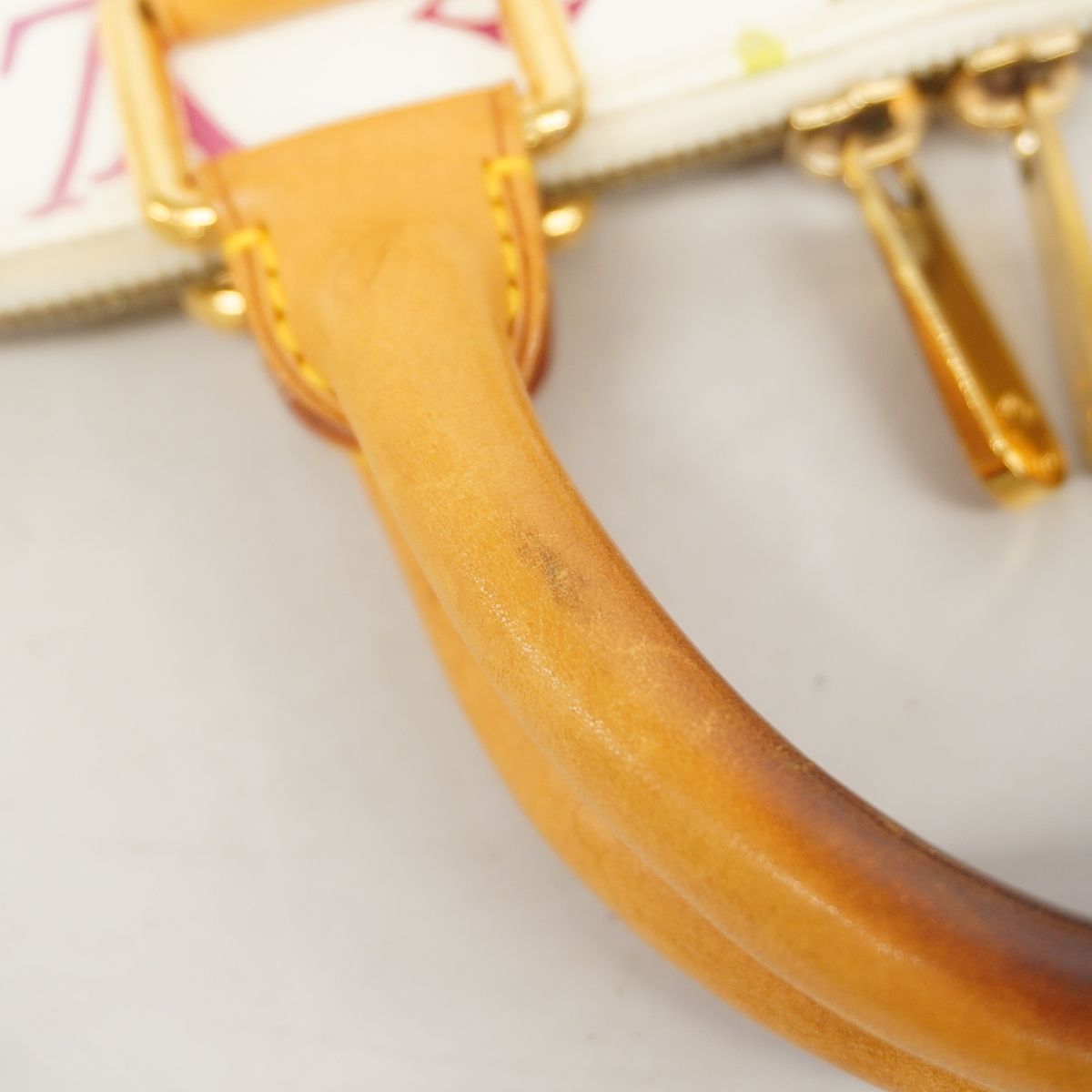 Louis Vuitton Handle Monogram Multicolor Alma PM Blanc Handbag — view 8