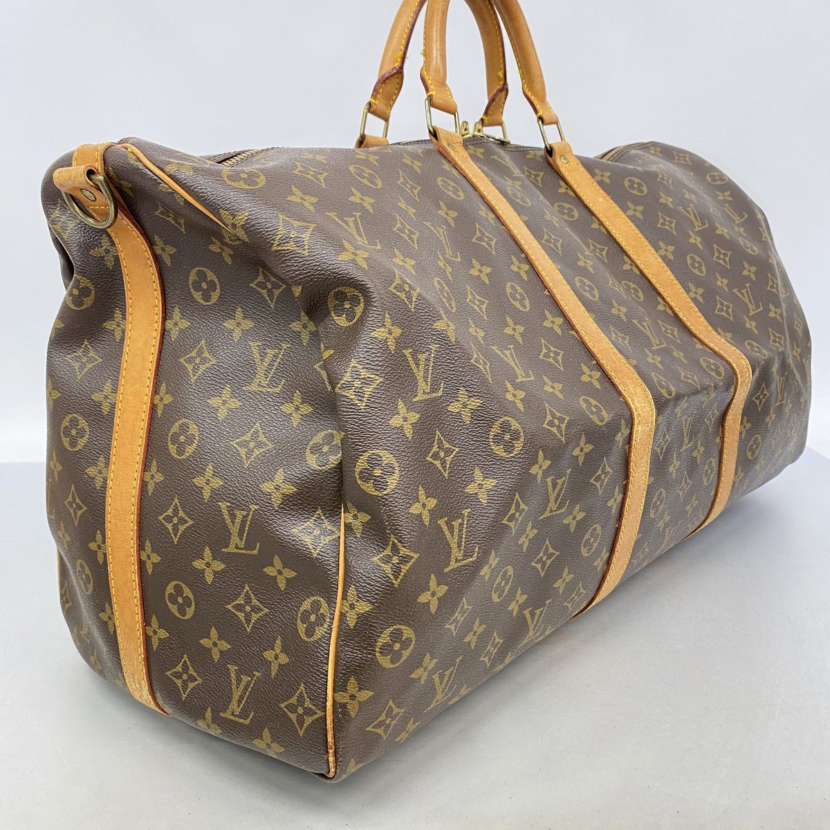 Louis Vuitton Boston Bag Monogram Keepall Bandouliere 60 Brown — view 2