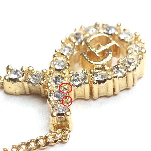 Dior Logo Necklace Metal Gold — view 5