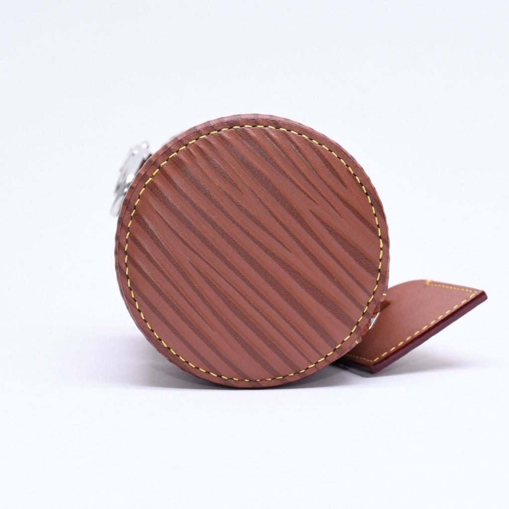 Louis Vuitton Bag Charm Mini Polochon Brown Epi XL Leather Silver — view 6
