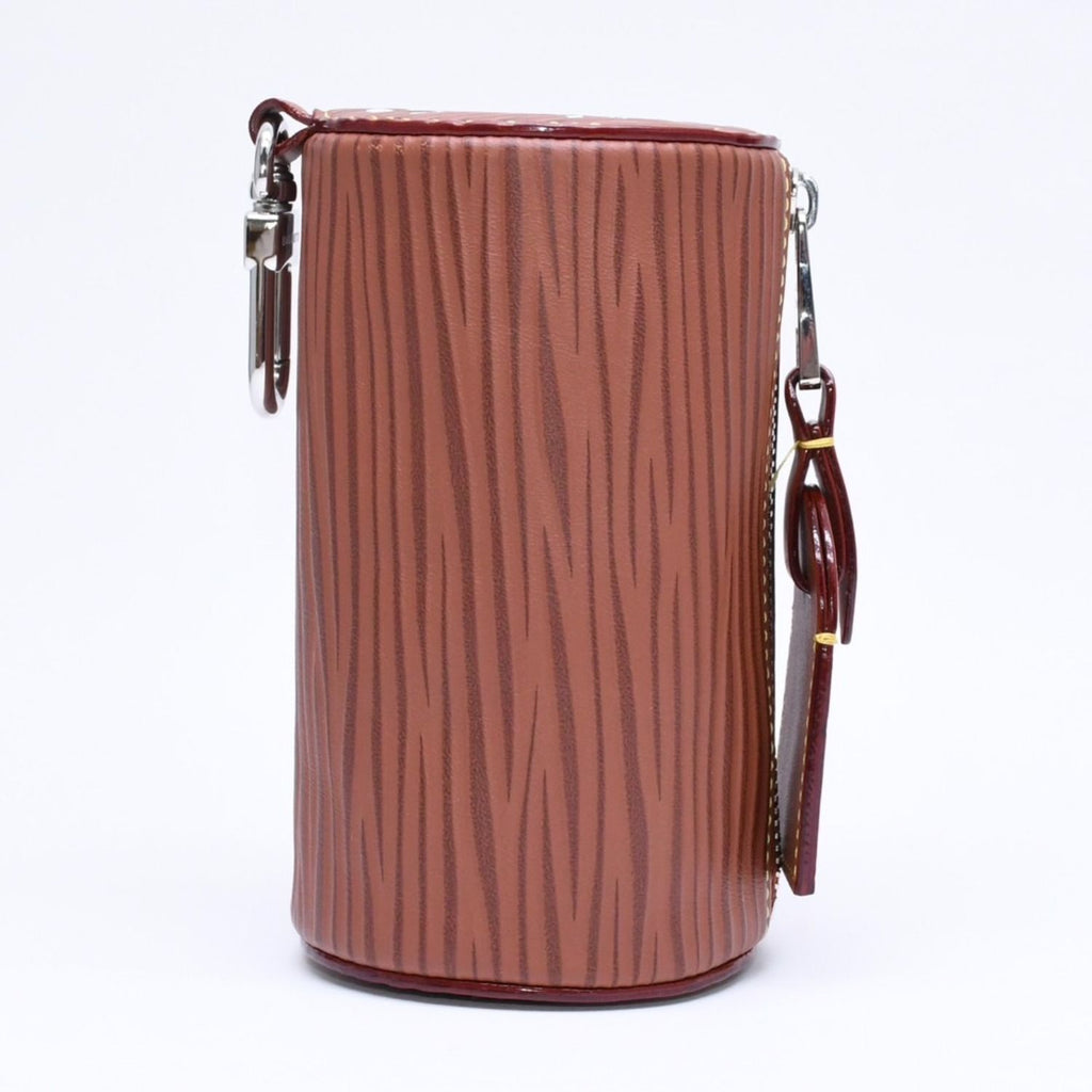 Louis Vuitton Bag Charm Mini Polochon Brown Epi XL Leather Silver — view 3
