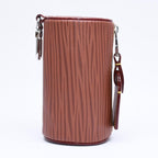 Louis Vuitton Bag Charm Mini Polochon Brown Epi XL Leather Silver — view 3