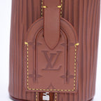 Louis Vuitton Bag Charm Mini Polochon Brown Epi XL Leather Silver — view 7