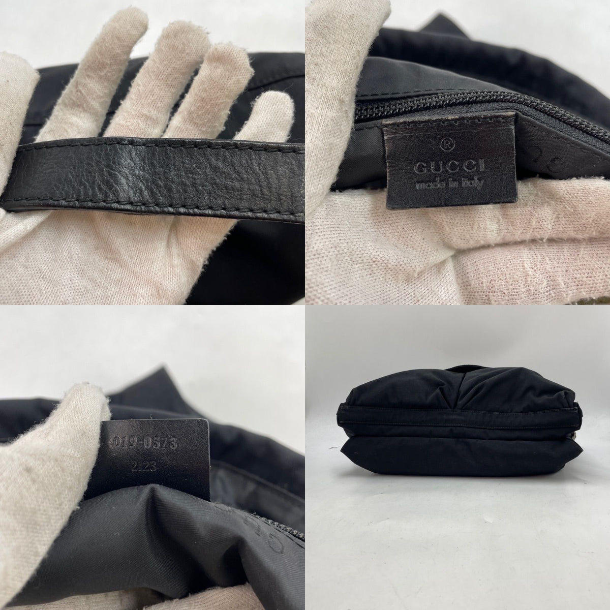 Gucci Shoulder Bag Vintage Nylon Black — view 4