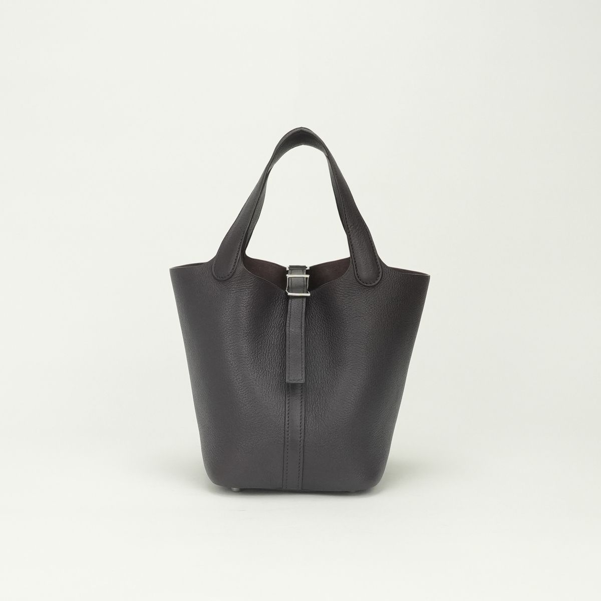 Hermes Picotin PM 18 PM Tote Bag Togo Raisin Purple Silver Handle