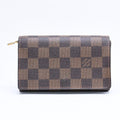 Louis Vuitton Porte Monnaie Pied Tresor Bifold Wallet Damier Ebene Canvas