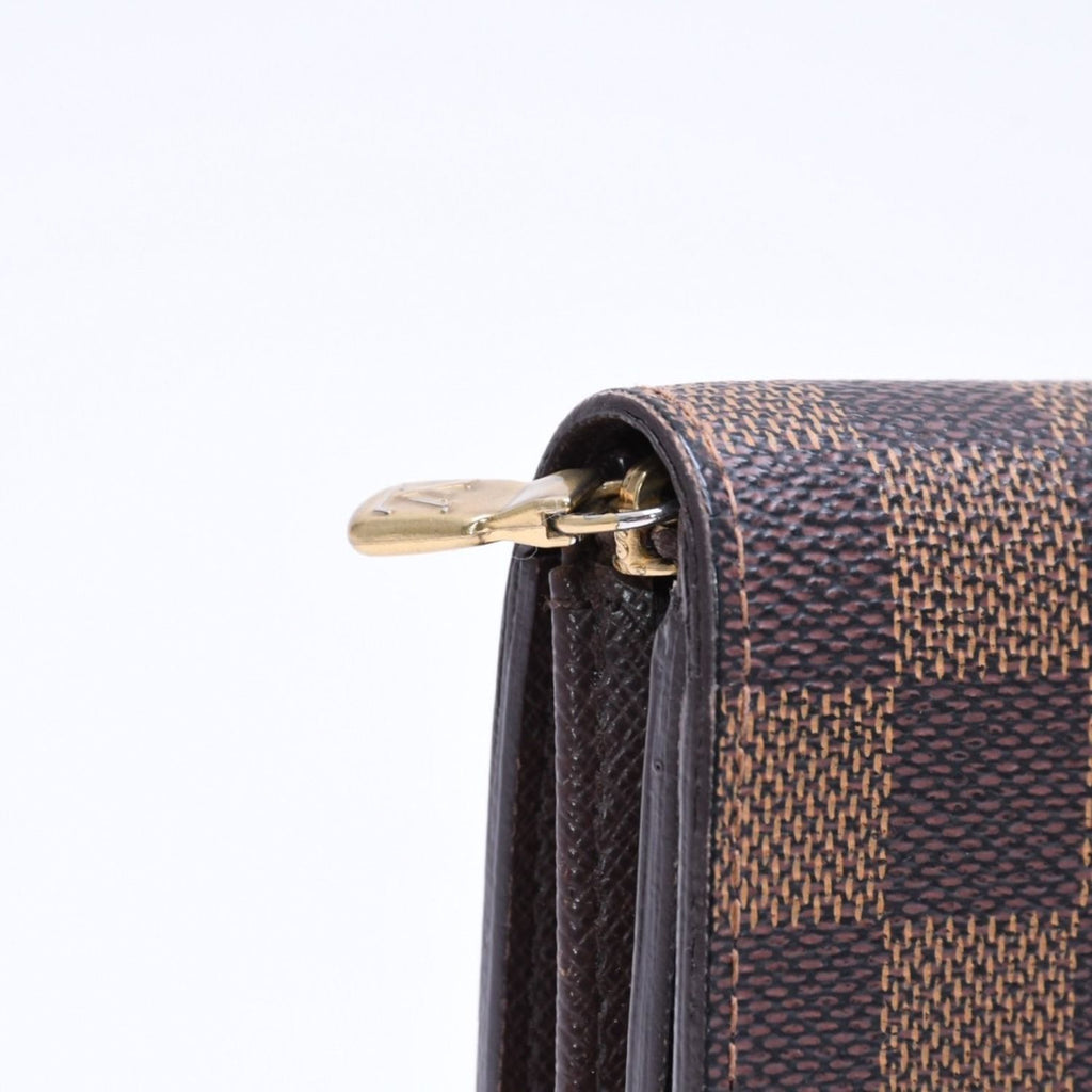 Louis Vuitton Porte Monnaie Pied Tresor Bifold Wallet Damier Ebene Canvas — view 5