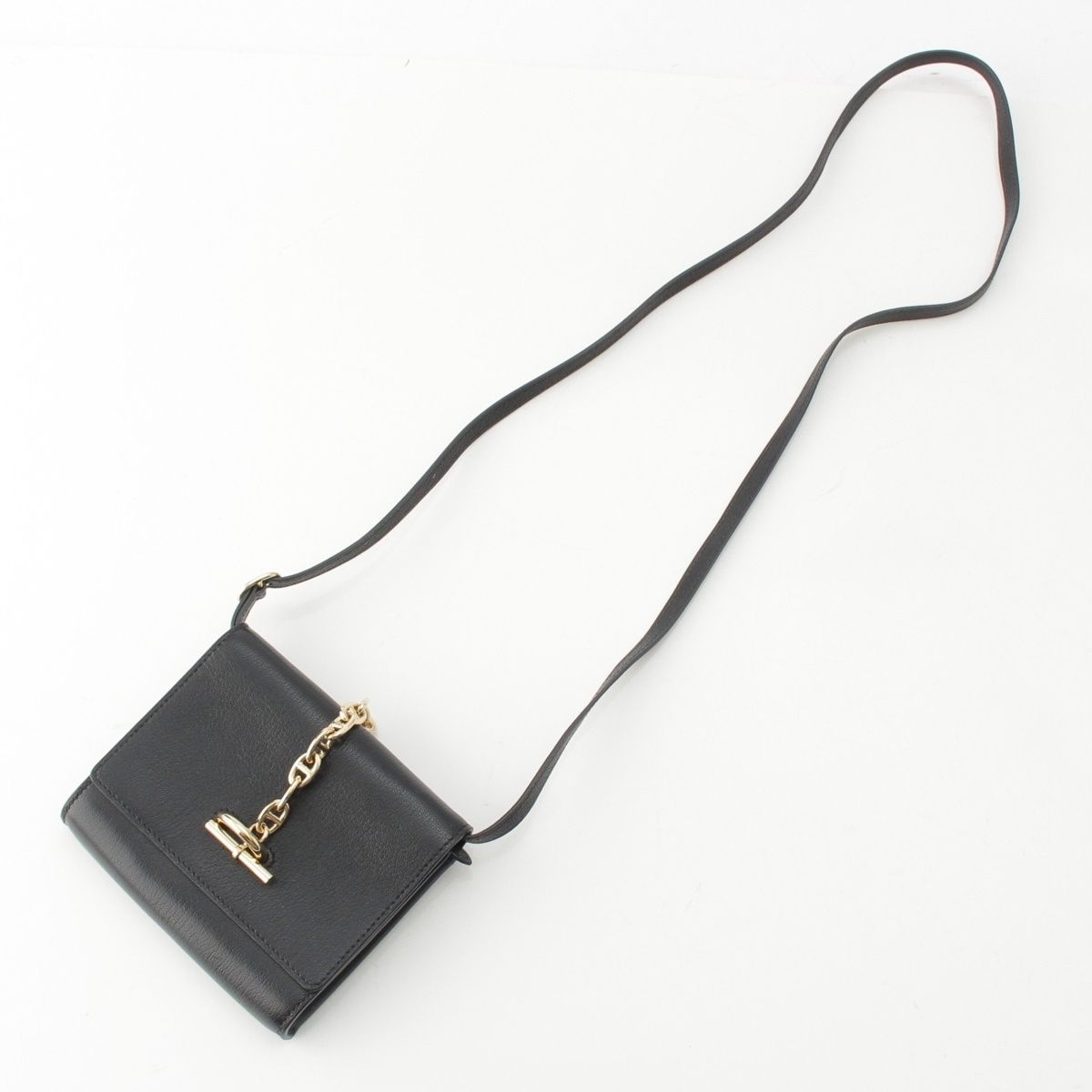 Hermes Chaine D'Ancre Chevre Chamkila Compact Wallet Shoulder Bag Coin Purse — view 6