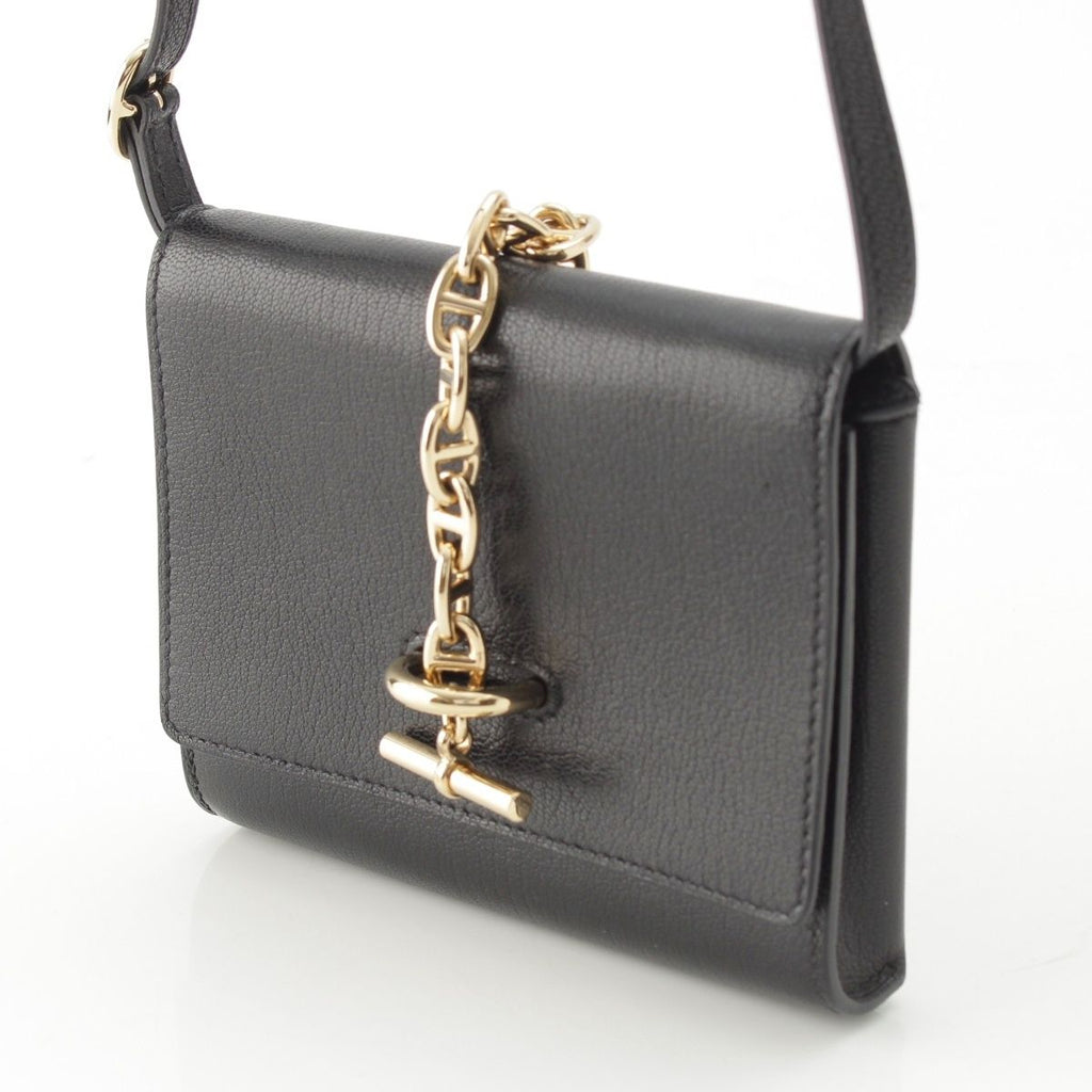 Hermes Chaine D'Ancre Chevre Chamkila Compact Wallet Shoulder Bag Coin Purse — view 2