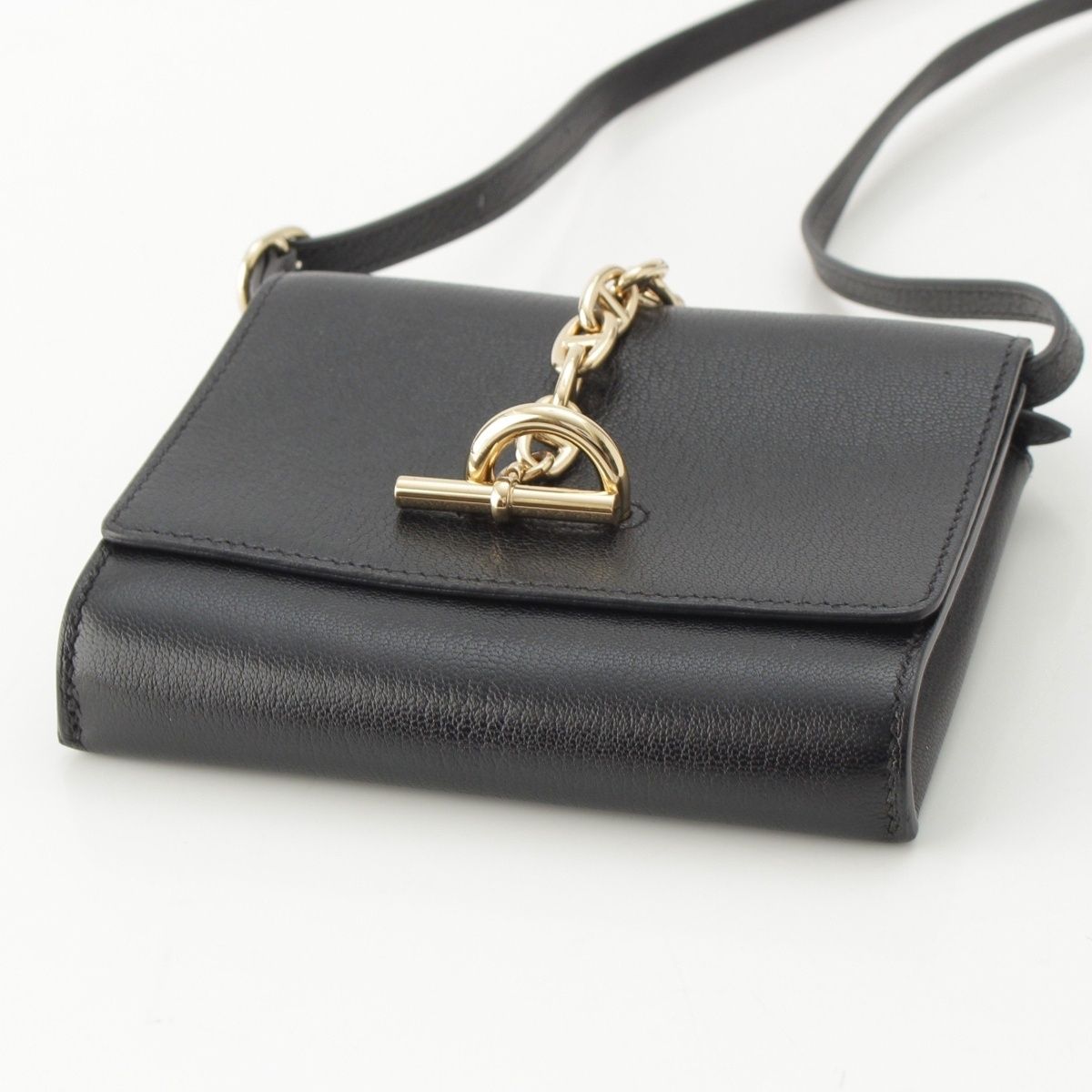 Hermes Chaine D'Ancre Chevre Chamkila Compact Wallet Shoulder Bag Coin Purse — view 5