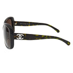 Chanel Sunglasses Brown CC Logo Tortoiseshell Pattern Summer Cool Eyewear — view 4