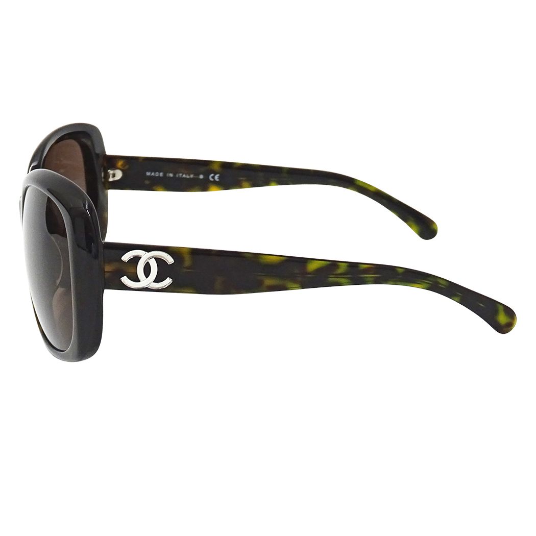 Chanel Sunglasses Brown CC Logo Tortoiseshell Pattern Summer Cool Eyewear — view 4
