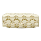 Celine Handle Shoulder Bag 2-Way Triomphe Mini Vertical Cabas White Brown Small — view 3