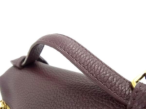 Loro Piana Leather Backpack Bordeaux