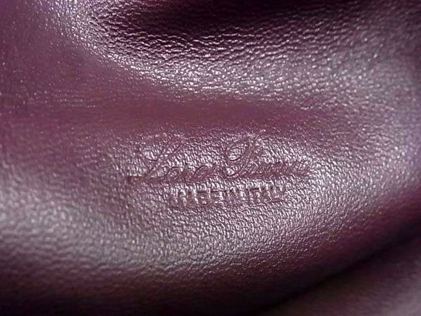 Loro Piana Leather Backpack Bordeaux