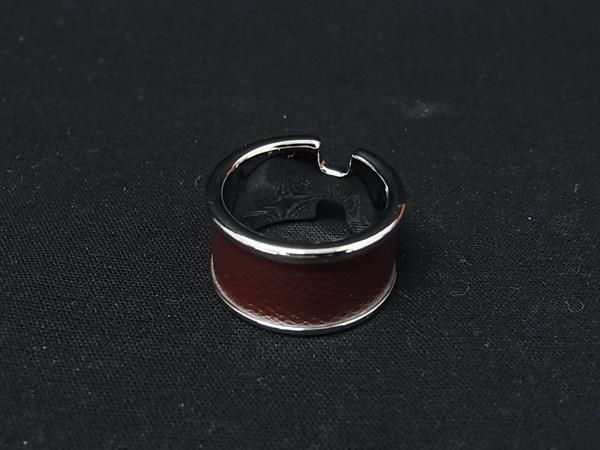 Hermes New Olympe GM Vomadam Ring Issue Bordeaux Silver HD — view 2
