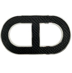Hermes Brooch Chaine D'ancre Leather Black