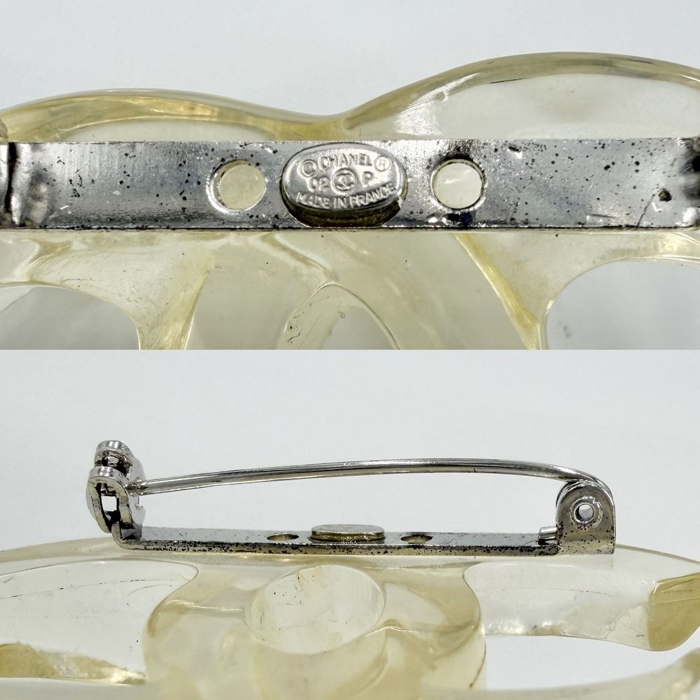 Chanel Brooch CC Logo Clear — view 6