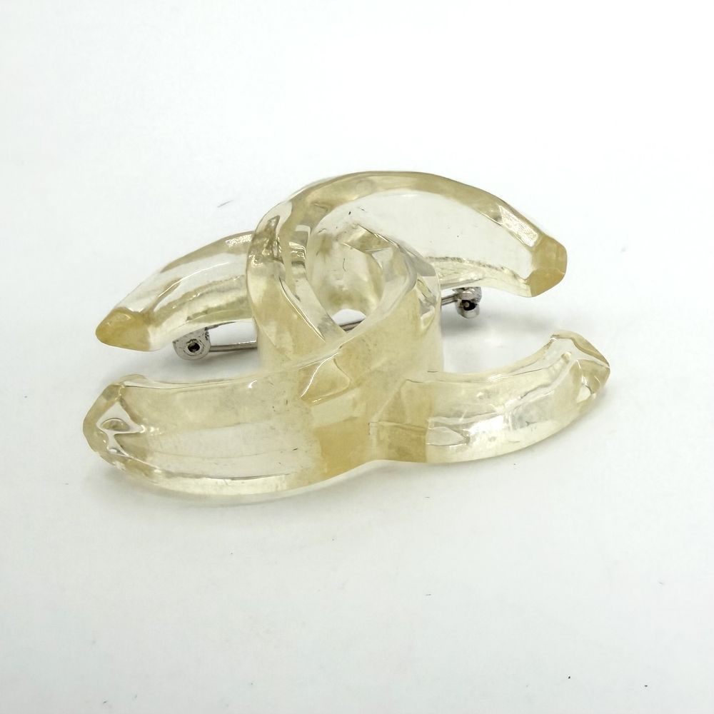 Chanel Brooch CC Logo Clear — view 3