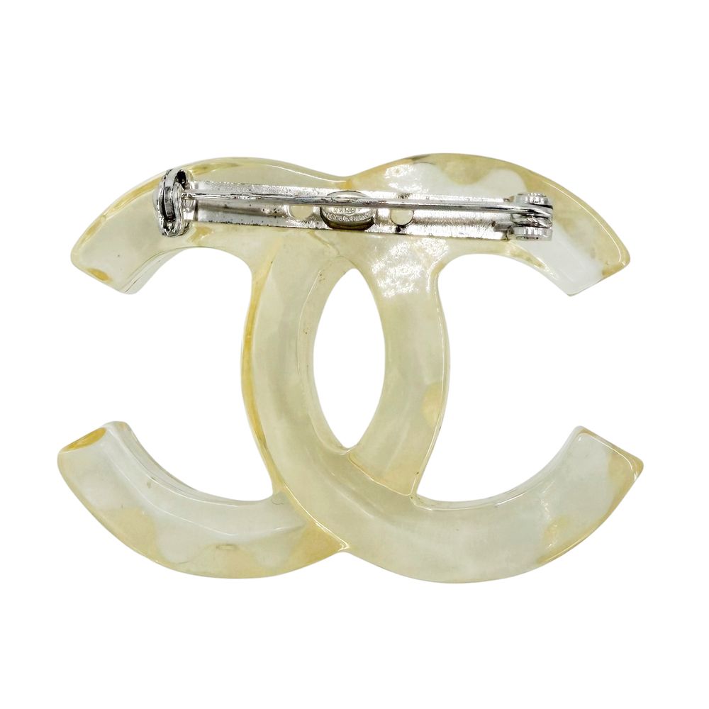 Chanel Brooch CC Logo Clear — view 2