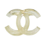 Chanel Brooch CC Logo Clear