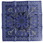 Hermes Scarf Carre 55 les Cles Bandana les Key Silk Navy