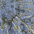 Hermes Scarf Carre 55 les Cles Bandana les Key Silk Navy — view 4