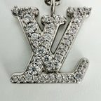 Louis Vuitton Necklace Chain Monogram with Adjustable Star Rhinestone Silver — view 6