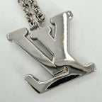 Louis Vuitton Necklace Chain Monogram with Adjustable Star Rhinestone Silver — view 7
