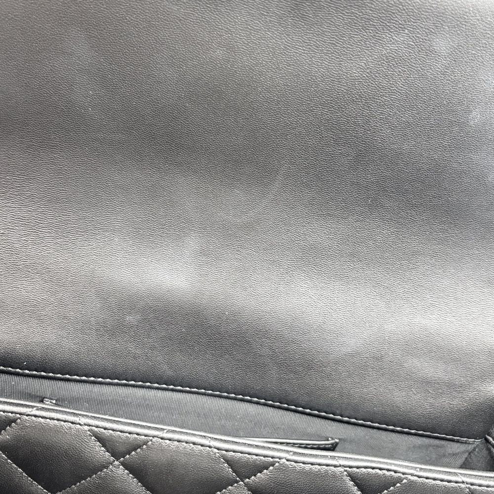 Chanel Shoulder Bag Quilted CC Logo Bag Crossbody Lambskin Black Gold — view 8