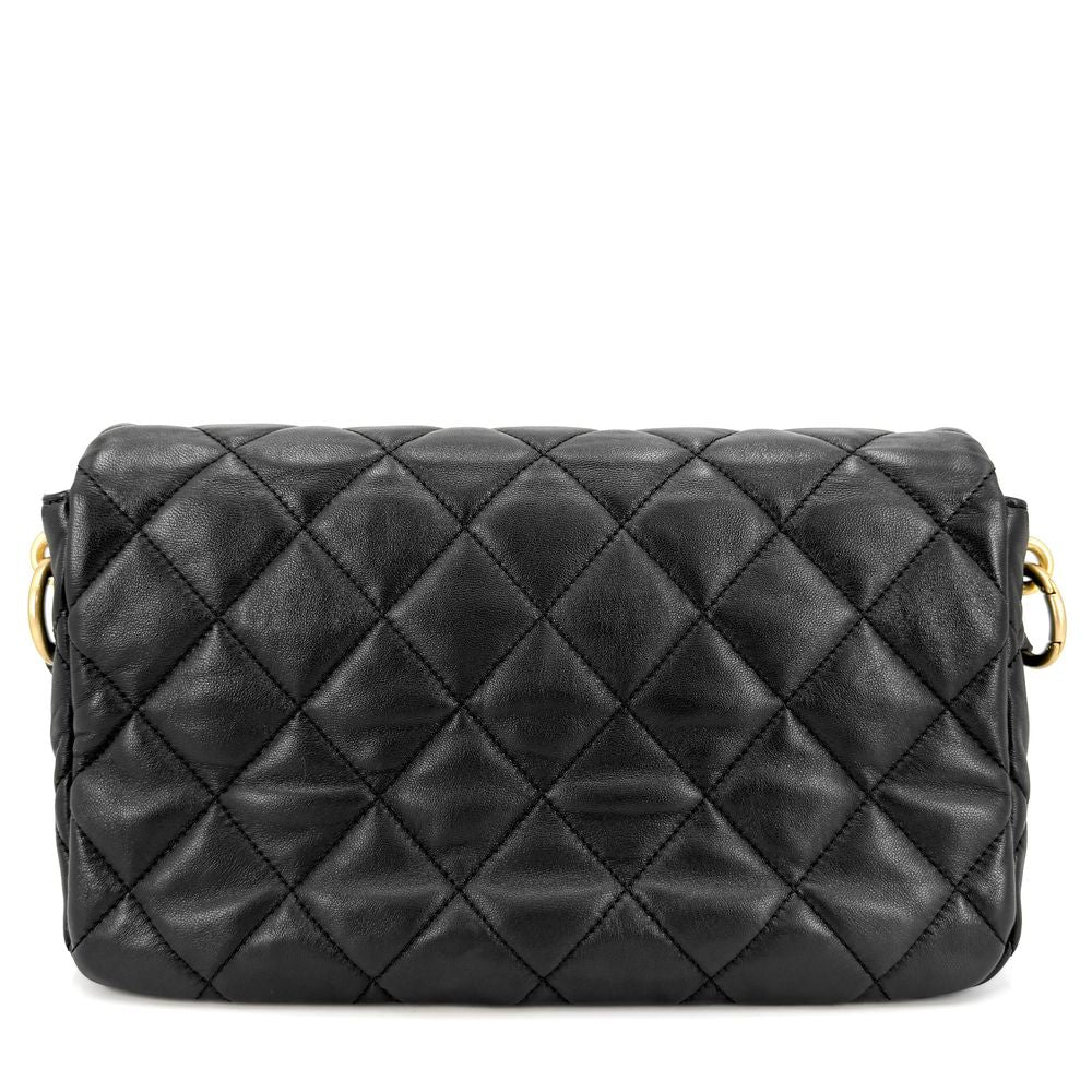Chanel Shoulder Bag Quilted CC Logo Bag Crossbody Lambskin Black Gold — view 2