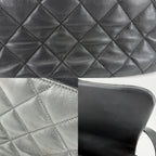 Chanel Shoulder Bag Quilted CC Logo Bag Crossbody Lambskin Black Gold — view 6