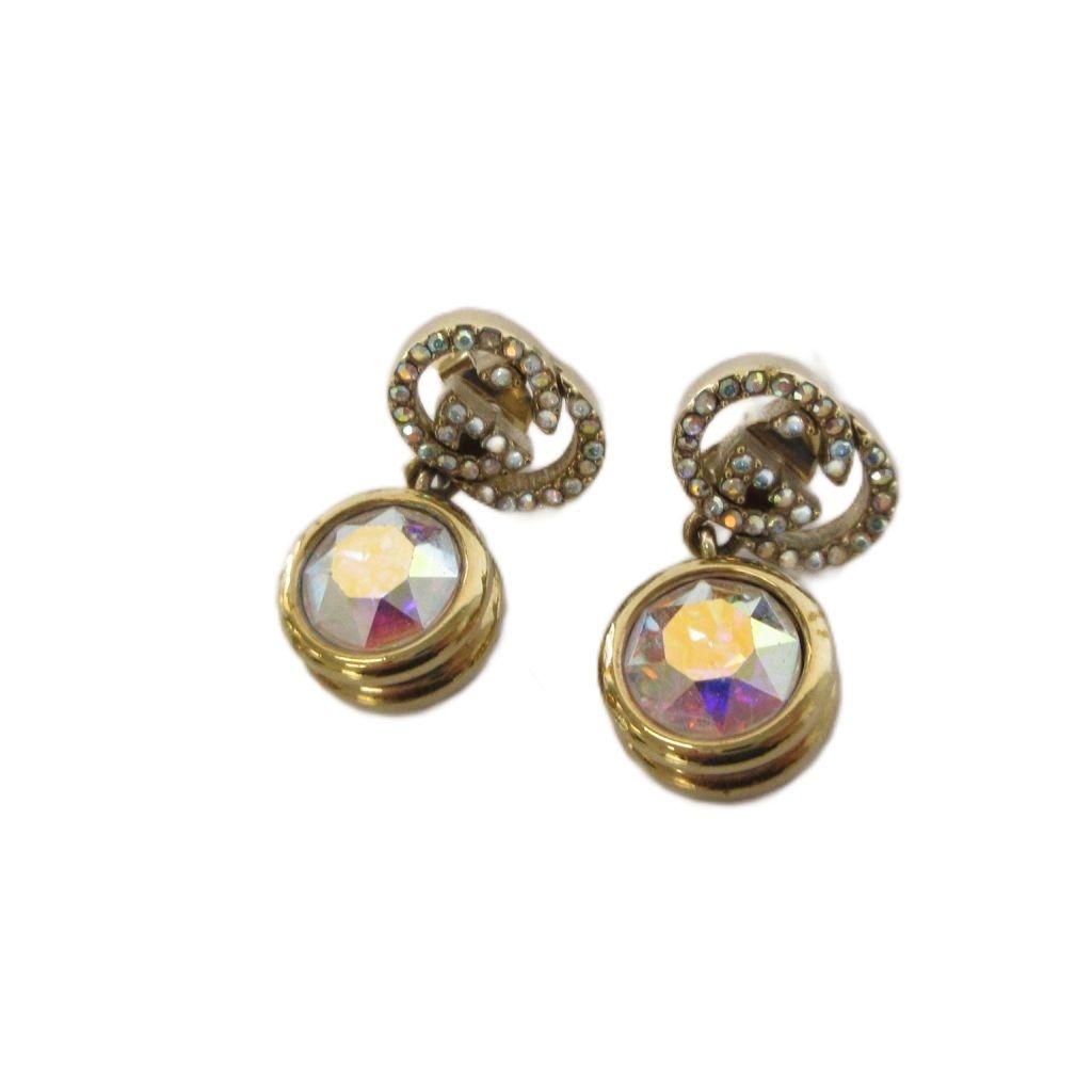 Gucci Interlocking Aurora Stone Single Earring Gold