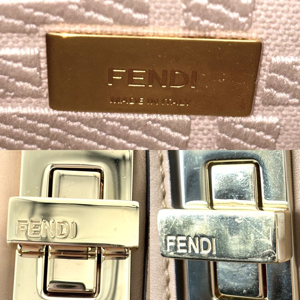 Fendi 2-Way Mini Peekaboo Handle Shoulder Bag Crossbody Small with Scarf — view 5