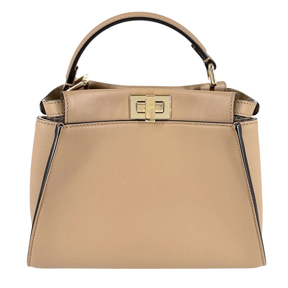 Fendi 2-Way Mini Peekaboo Handle Shoulder Bag Crossbody Small with Scarf — view 2