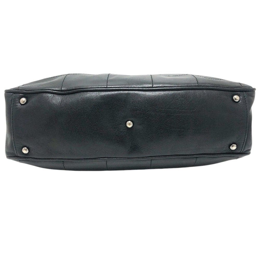 Chanel Handle Choco Bar Leather Black Handbag — view 4