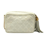 Chanel Shoulder Bag CC Logo Lambskin White